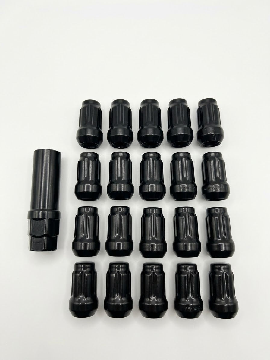 Lukkomutteri sarja musta M12x1.25